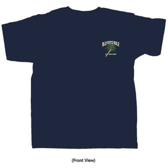 Old Guys Rule T Shirt for Men ~ Yo-Ho-Ho ~ Med. Navy ~ Dads Holidays Shirt ~ New - Picture 7 of 14